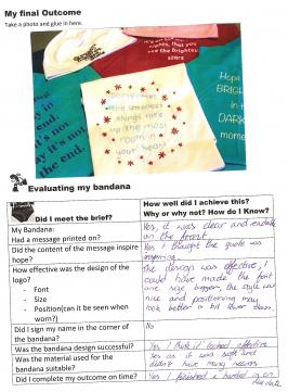 Bandanas worksheet my final outcome