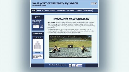 Upcoming events page layout