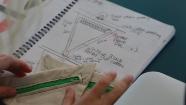 Student's plans in their workbook