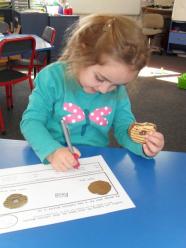 Scoring the biscuit.