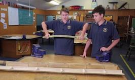 St Johns students test the strength of bamboo St Johns students test the strength of bamboo.