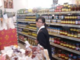 Student shopping for ingredients Student shopping for ingredients