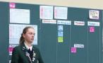 Year 13 student doing a SCRUM presentation