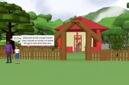 digitally created marae with people saying kia ora, welcome