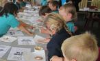 Class making their collision biscuits