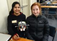 Columba students and their robot